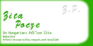 zita pocze business card